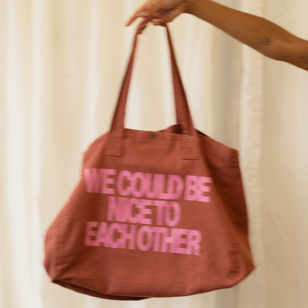 We Could Be Nice To Each Other Popper Bag Alt