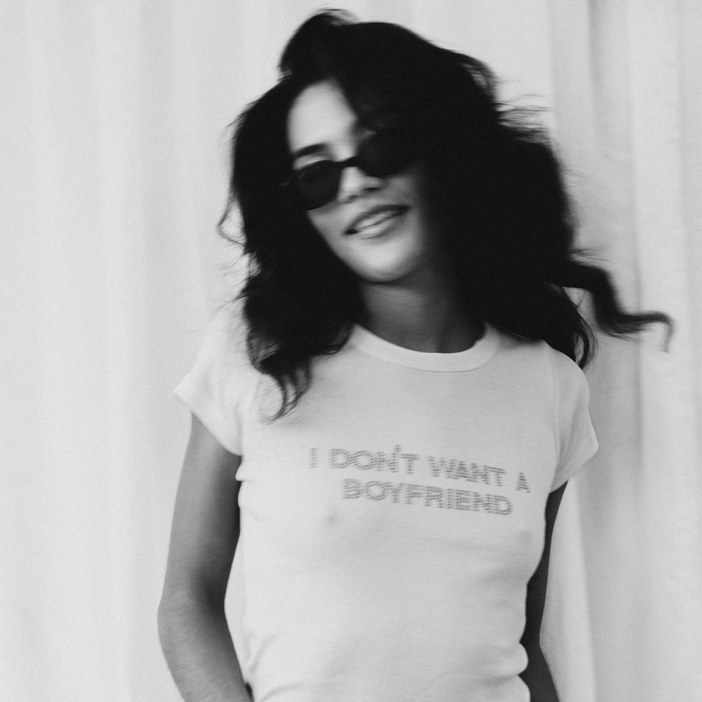 I Don't Want A Boyfriend Gem Baby Tee Front Alt 2